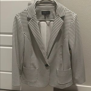 Talbots white and black Blazer